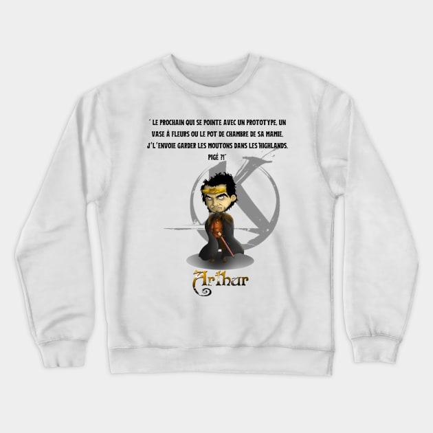 The next one who shows up with a prototype, a flower vase or his grandma's chamber pot, I'm sending him to herd the sheep in the Highlands, get it ?! Crewneck Sweatshirt by Panthox